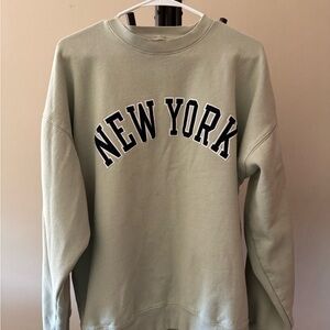 Brandy Melville Sage Green New York Sweatshirt